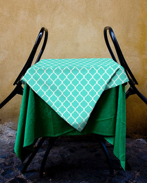 Teal Moroccan Tablecloth