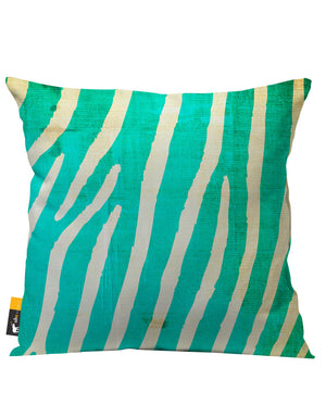 Indigo Zebra Outdoor Throw Pillow