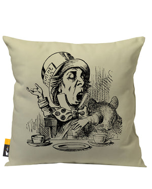 Mad Hatter Tan Patio Pillow