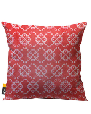 Red and pink vintage outdoor patio pillow 