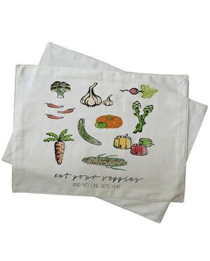 Eat Your Veggies And No One Gets Hurt Placemat