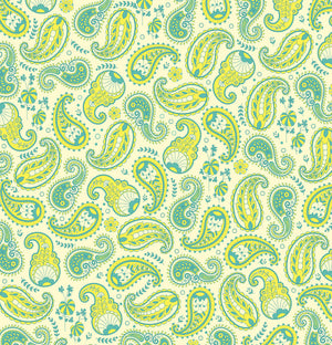 Lime Paisley Shower Curtain