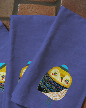 Winter's Eve Owl Tea Towels