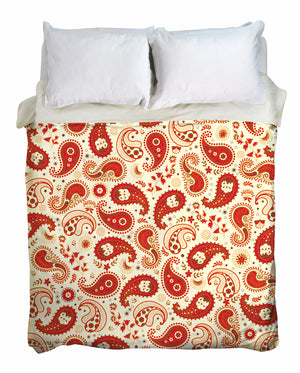 Chili Paisley Duvet Cover