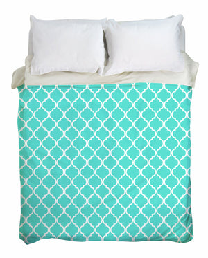 Teal Moroccan Duvet Cover