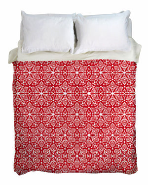 Ruby Damask Duvet Cover