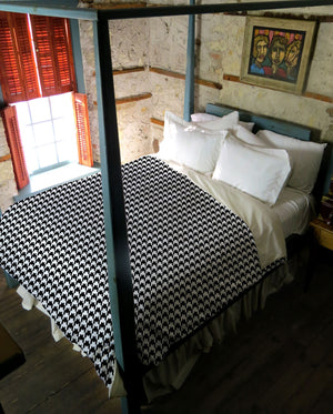 Retro Houndstooth Duvet Cover