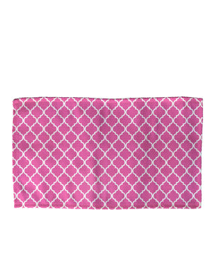Coral Moroccan Woven Bath Rug