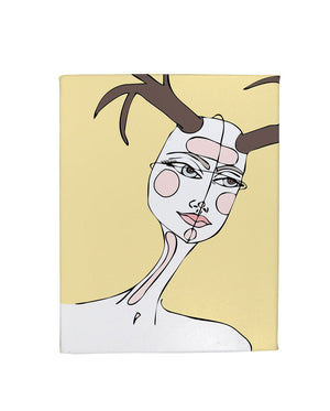 She Wore Antlers Gallery Art Canvas