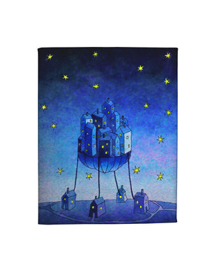 Flying Town Gallery Art Canvas