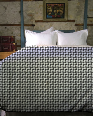 Retro Houndstooth Duvet Cover