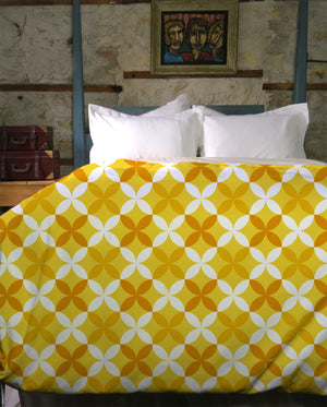 Retro Marigold Duvet Cover