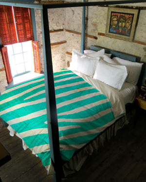 Indigo Zebra Duvet Cover