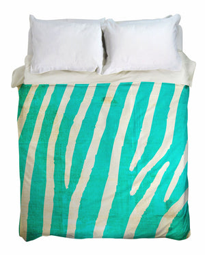 Indigo Zebra Duvet Cover