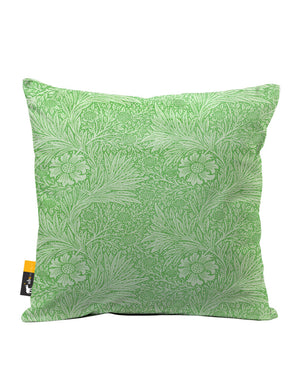 Jade Blossom Faux Suede Throw Pillow
