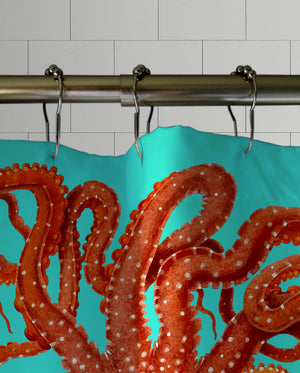 Killer Octopus Shower Curtain