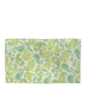 Lime Paisley Woven Bath Rug