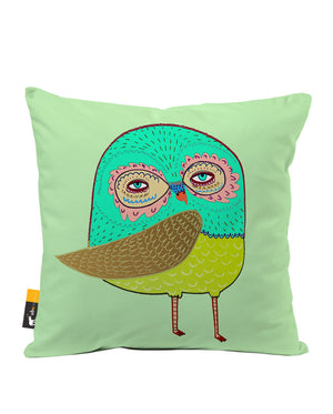 Little Owl Faux Suede Throw Pillow