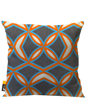 Brown and Orange Retro Patio Pillow 