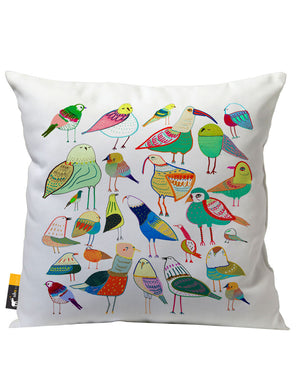 Bird Picnic Outdoor Throw Pillow