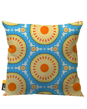 Retro Nectarine Outdoor Throw Pillow