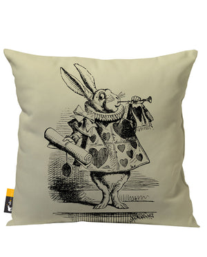 Alice In Wonderland Tan Vintage Outdoor Throw Pillow