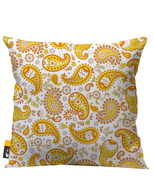 Pumpkin Paisley Outdoor Throw Pillow