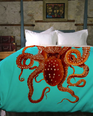 Killer Octopus Duvet Cover