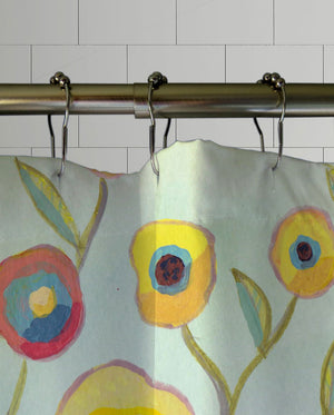 Painted Pansies Shower Curtain