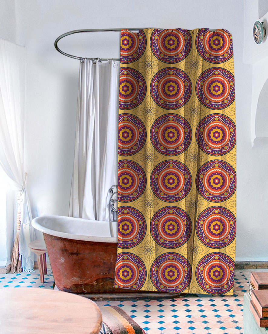 Boho Sandalwood Shower Curtain