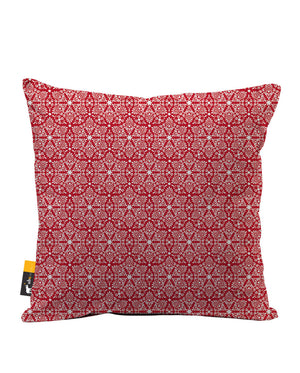 Ruby Damask Faux Suede Throw Pillow
