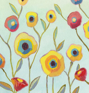Painted Pansies Shower Curtain