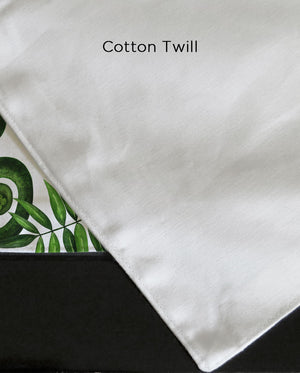 Boho Palm Leaves in White Tablecloth