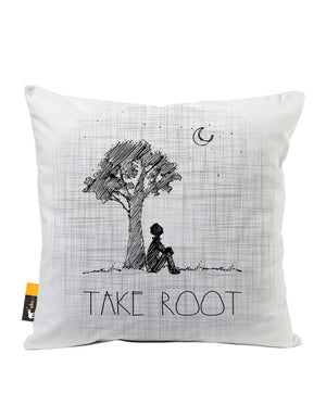 Take Root Faux Suede Throw Pillow