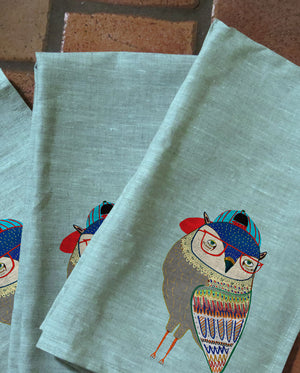 Retro Owl Tea Towels