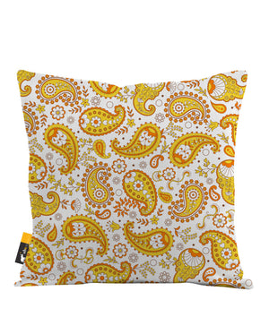 Pumpkin Paisley Throw Pillow