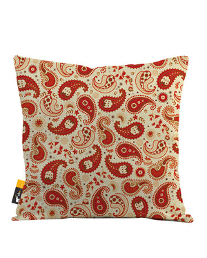 Chili Paisley Throw Pillow