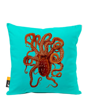 Killer Octopus Faux Suede Throw Pillow