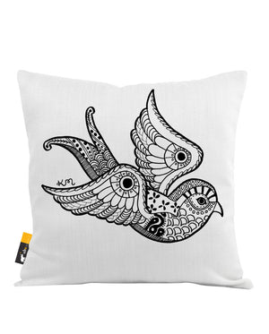 Inked Baby Swallow Throw Pillow