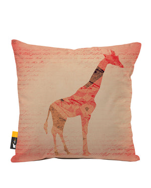 Giraffe Faux Suede Throw Pillow