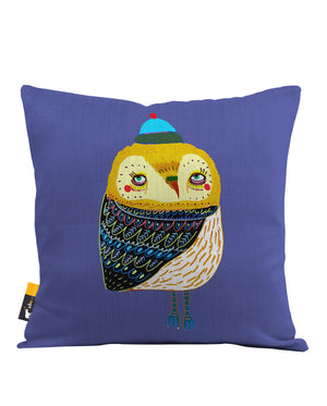 Winter's Eve Owl Throw Pillow