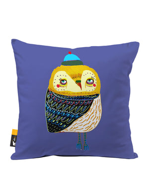 Winter's Eve Owl Faux Suede Throw Pillow